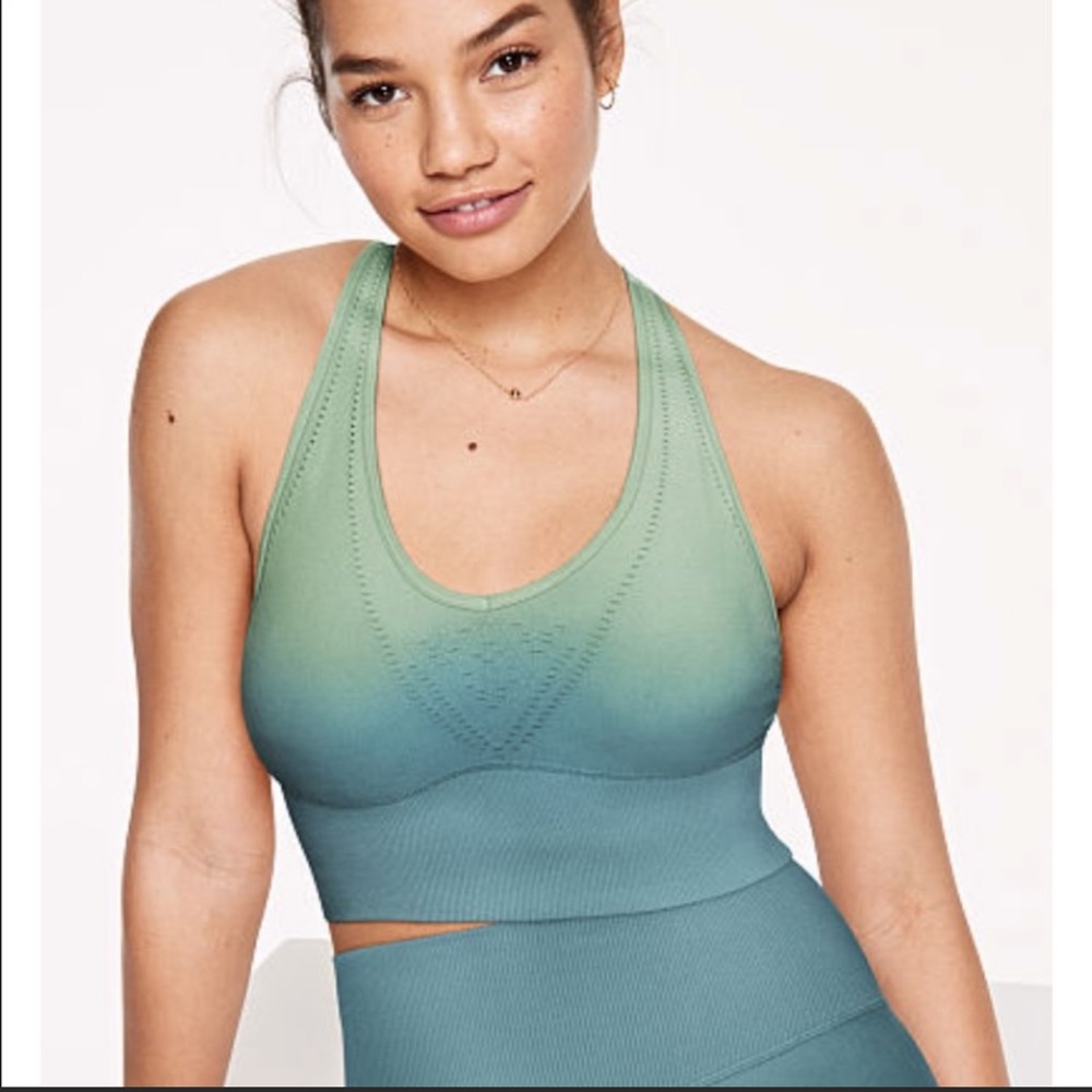Brand New! 
VS Pink Ombré Legging and Sports Bra Seamless Set